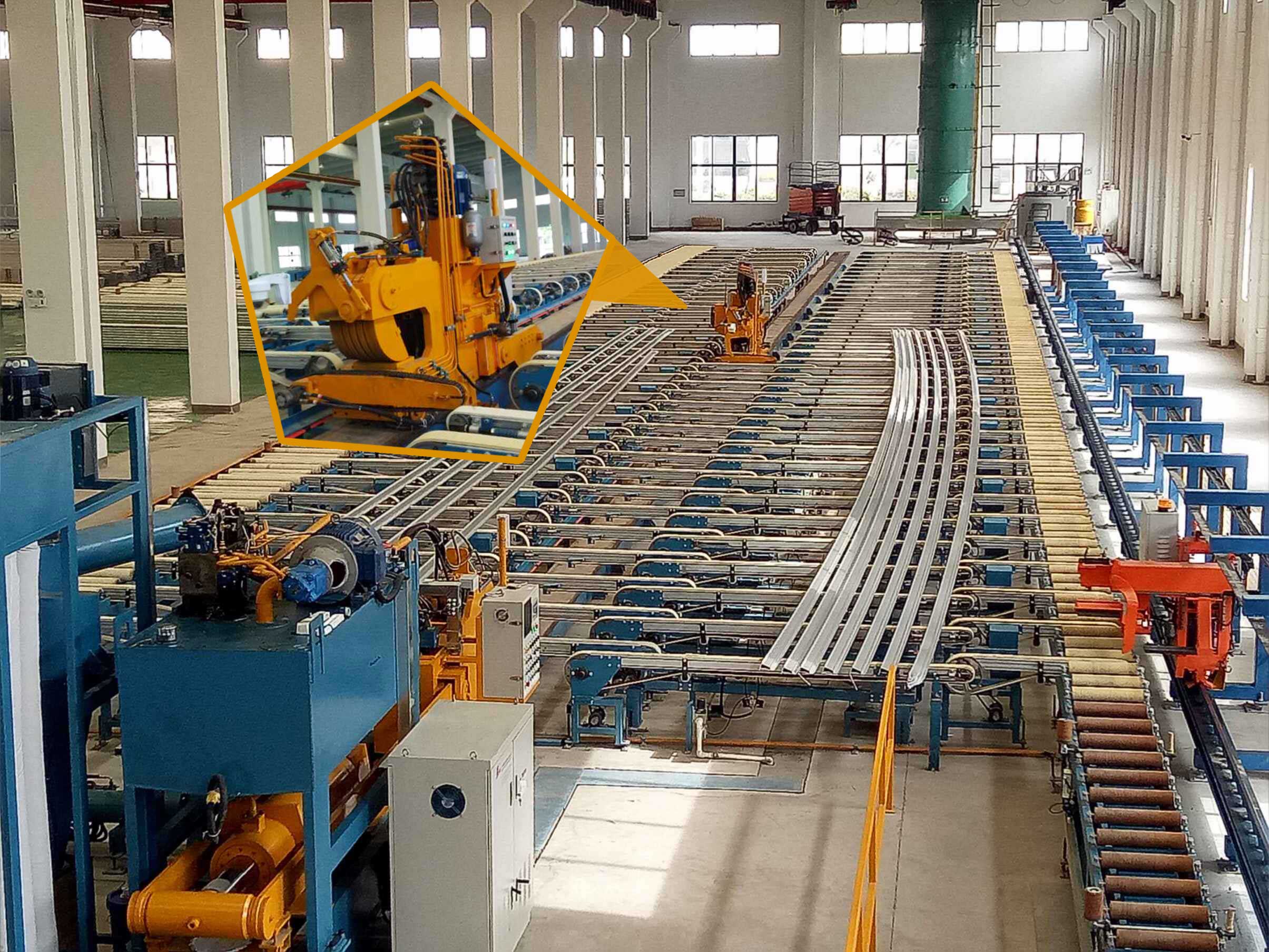 Congratulate that the installation and debugging of handling system for 2000-ton extrusion line for Jiashan Dingjun Alum