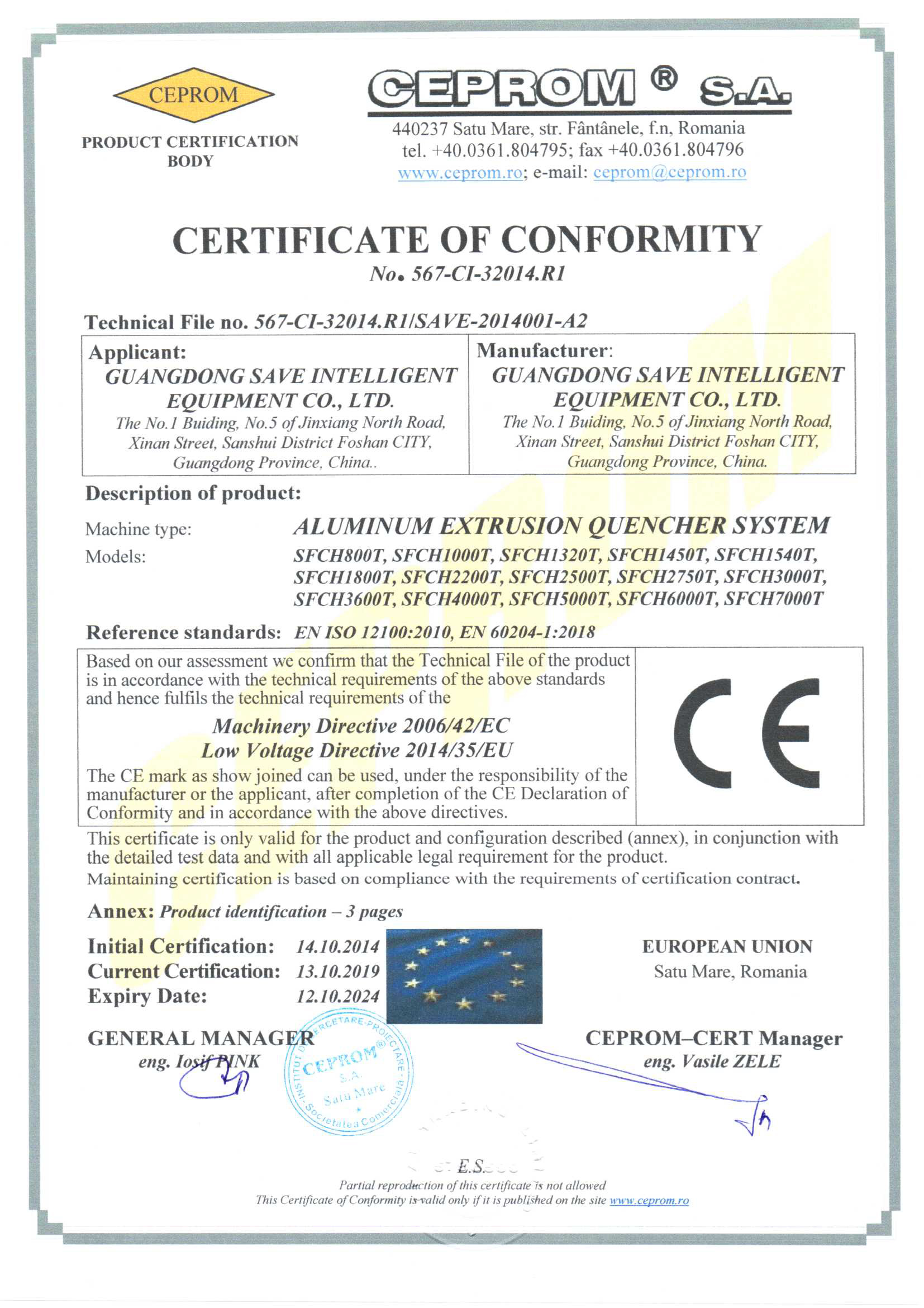 CE Certificate